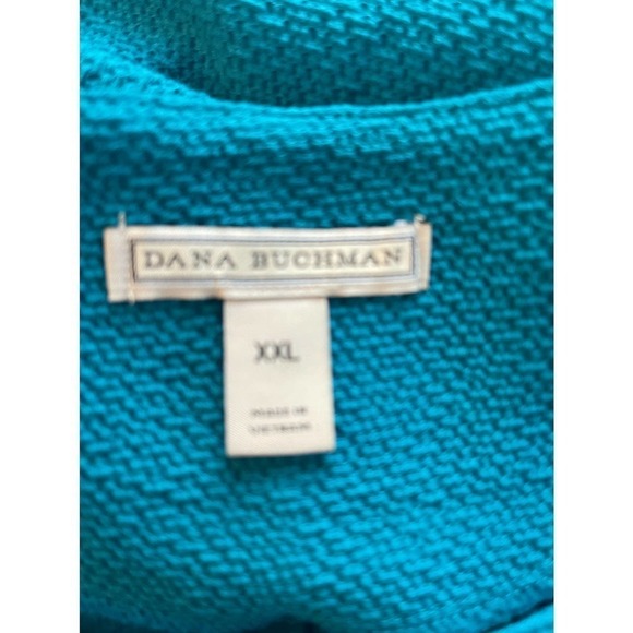 Nwot Dana BUCHMAN Turquoise Textured Tie Front Top Sz. XXL - Picture 5 of 6